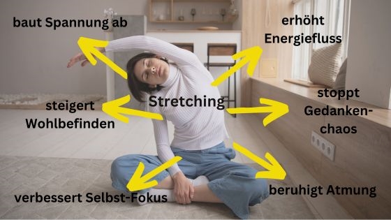 Das Stretching ist ein tolles Hausmittel gegen Panikattacken